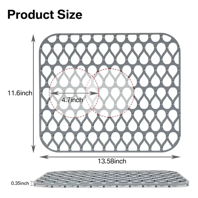 Protecteur évier silicone pliant anti rayures résistant… – vue 3