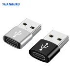 adaptateur USB3 TypeC USB2 mâle femelle compact aluminium anodisé noir argent portable léger réversible transfert données haute vitesse compatible universel