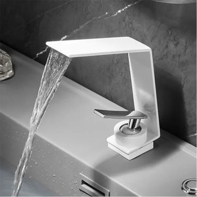 Robinet lavabo monocommande cascade noir mat acier… – vue 5