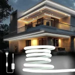 220V variateur COB LED bande néon EU Kit d&rsquo;alimentation lumière Flexible 288LED s lampe à Tube laiteux 3000k 4000k 6000k RA90 éclairage linéaire
