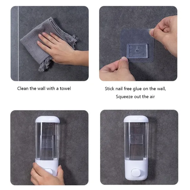 Distributeur de savon manuel mural sans perceuse – vue 4