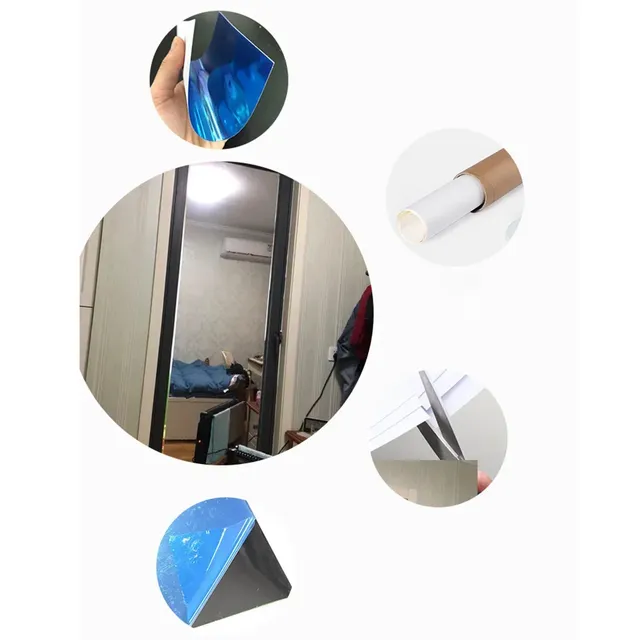Autocollant mural miroir Flexible pour salle de bain – vue 4