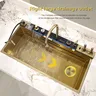 Évier de cuisine doré en acier inoxydable – vue 3