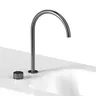 Robinet de lavabo noir à poignée unique – vue 3