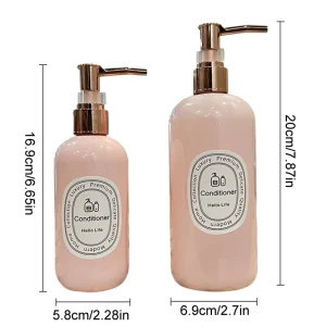 Bouteilles distributrices de savon rechargeables de 250/500 ml – Conteneurs vides pour désinfectant pour les mains, shampoing, gel douche et savon liquide Bouteilles distributrices de savon rechargeables de 250/500 ml – Conteneurs vides pour désinfectant pour les mains, shampoing, gel douche et savon liquide