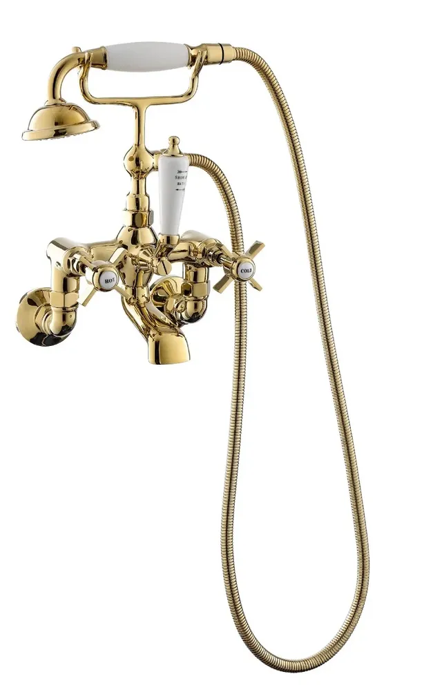 Plan de baignoire mural or/chrome – vue 3