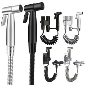Robinet en acier inoxydable pistolet de pulvérisation toilette à main Bidet robinet en acier inoxydable main Bidet pulvérisateurs pulvérisateur d&rsquo;eau brossé