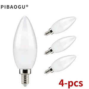 4 pièces 3W 6W 9W 12W 15W ampoule LED E14 E27 lampe à LED intérieur chaud froid lumière blanche AC 220V LED bougie ampoule décor à la maison lustre