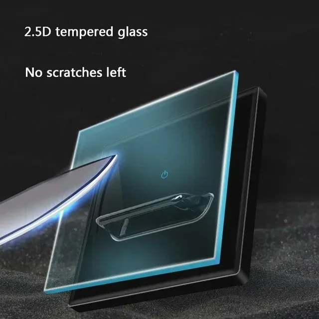 Joli d'éclairage interdit en verre noir avec lumière LED – vue 3