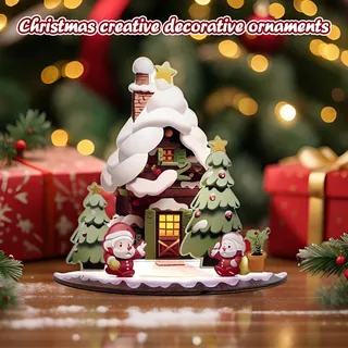 Maison de dessin animé de Noël décorative