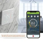 A19F-Wifi Thermostat intelligent régulateur de température hebdomadaire Programmable prend en charge la commande tactile-3A noir Durable facile à utiliser