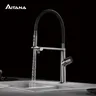 Robinet de cuisine de luxe en laiton gris pistolet – vue 1