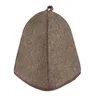 Chapeau sauna feutre laine gris brun isolant thermique… – vue 5