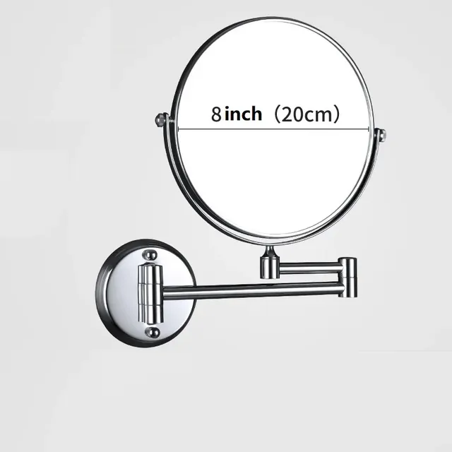 Miroir télescopique rond chromé Double face sans… – vue 2