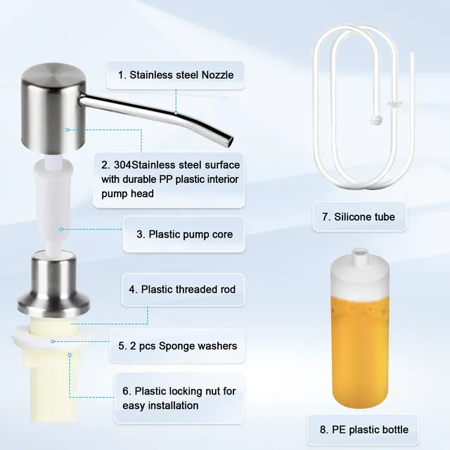 Distributeur de savon pour évier de cuisine – vue 5
