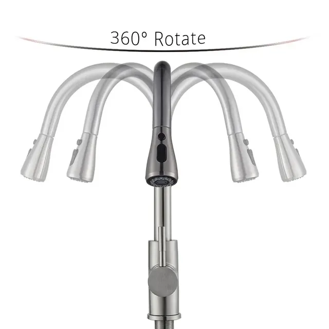 Robinet de cuisine en Nickel brossé – vue 3