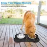 Double bol antidérapant pour chien avec tapis en Silicone – vue 3