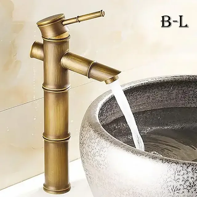 Bassin en laiton antique européen F/05 et robinet – vue 4