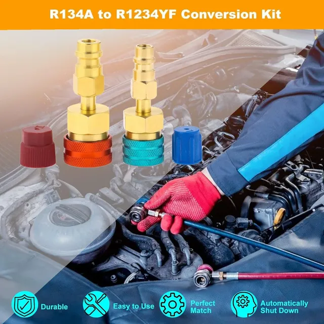 Adaptateur coupleur à raccord rapide pour R1234YF à R134A – vue 3