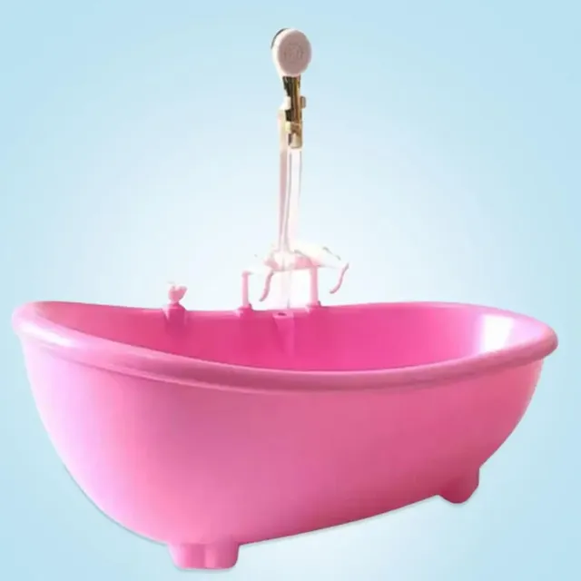 Baignoire poupée électrique plastique rose blanche… – vue 5
