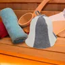 Chapeaux sauna feutre laine lot trois bicolore gris… – vue 6