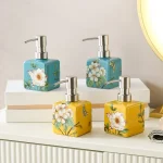 New200ml le modèle apparaît distributeur de savon haut de gamme bouteille de lavage des mains en céramique shampooing Gel douche Lotion distributeur séparateur de savon