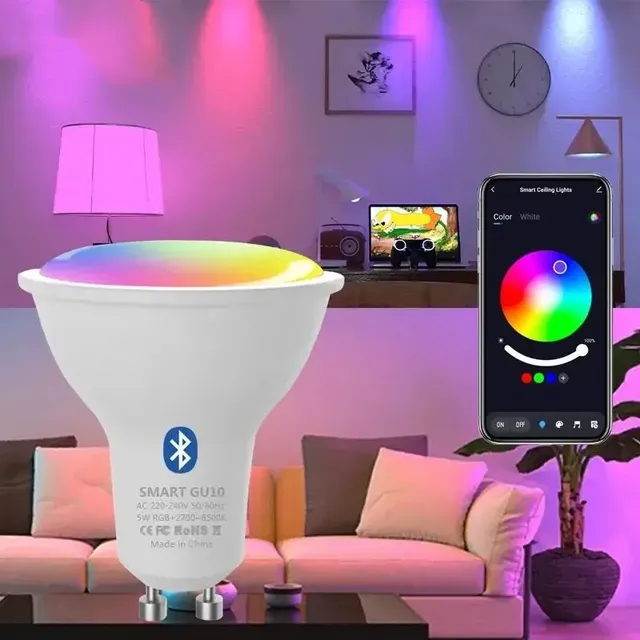 Tuya WiFi GU10 ampoule LED intelligente ampoule…