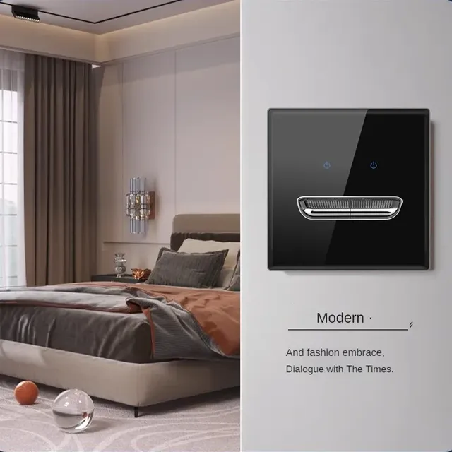 Joli d'éclairage interdit en verre noir avec lumière LED – vue 4
