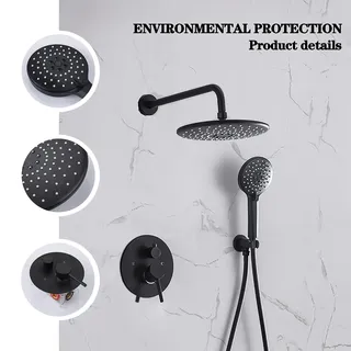 Système de douche dissimulé noir