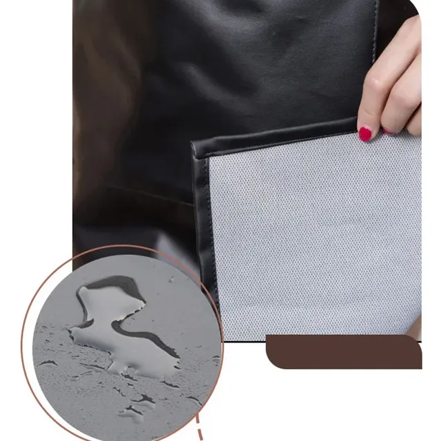 Tablier en cuir PU imperméable et à l'huile – vue 6