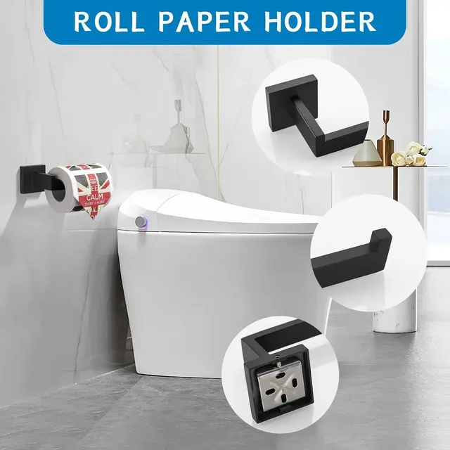 Ensemble de matériel de salle de bain Accessoires Acier… – vue 4