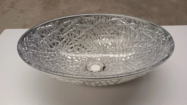 Lavabo en verre de cristal d'or électrolytique Accueil… – vue 6