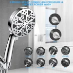 Pommeau de douche haute pression de haute qualité, 10 modes, pomme de douche à main avec filtre, économie d&rsquo;eau, Spray, accessoires de salle de bains à pluie