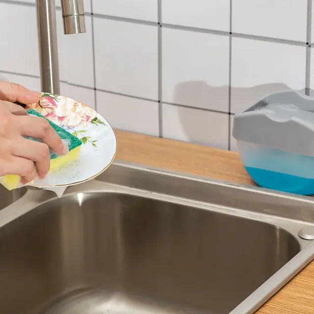 Distributeur savon liquide évier porte éponge caddie… – vue 6