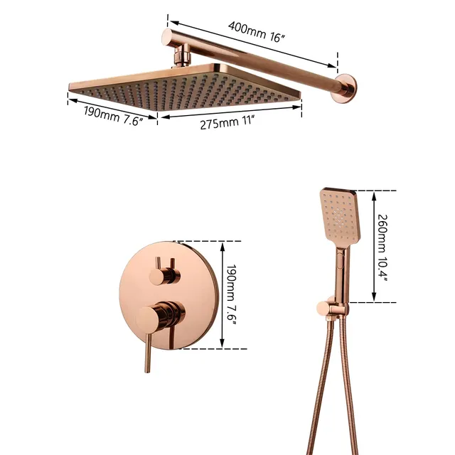 KEMAIDI ensemble de robinets de douche en or Rose… – vue 6