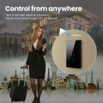 SUNRI-Wifi interrupteur mural intelligent 3 gangs capteur tactile intelligent interrupteurs de lumière LED maison intelligente Alexa Google Home contrôle prise américaine