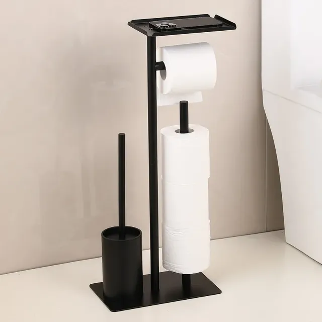 Portepapier toilette autoportant brosse WC noir mat…