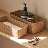 Panier rangement rectangulaire jonc mer tissé naturel… – vue 2