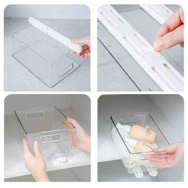 2pcSset White Tlides Datoir Rails coulissants Bin Tracks… – vue 2