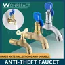 Robinet antivol mural extérieur laiton inoxydable dorée… – vue 2