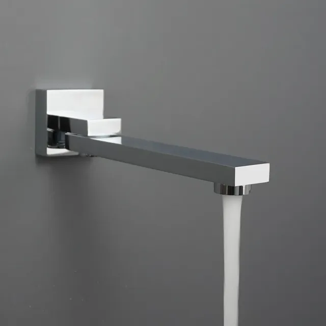 Robinet de lavabo mural en laiton – vue 3