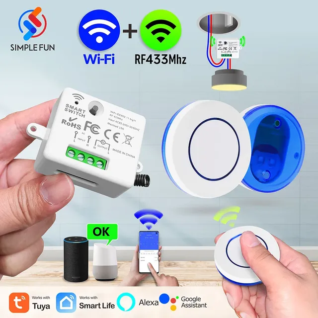 WiFi interrupteur d'éclairage intelligent Smartlife Tuya…