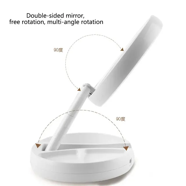 Miroir de vanité grossissant 1X 10x avec LED éclairé – vue 5