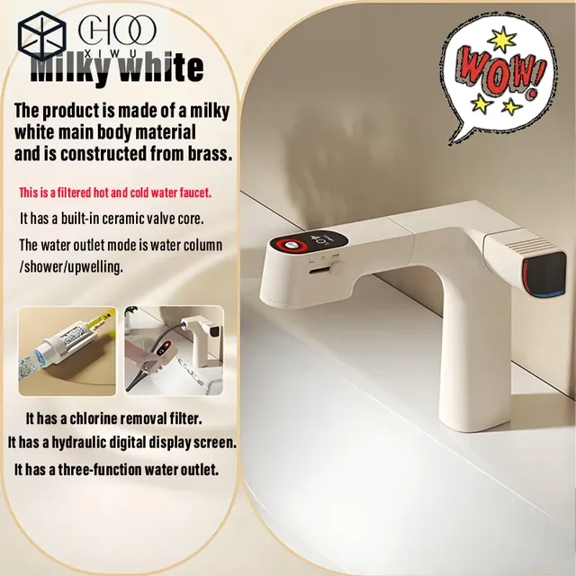 Robinet mitigeur filtrant évier laiton laiteux mat…