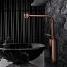 Robinet de salle de bains en or Rose brossé – vue 2