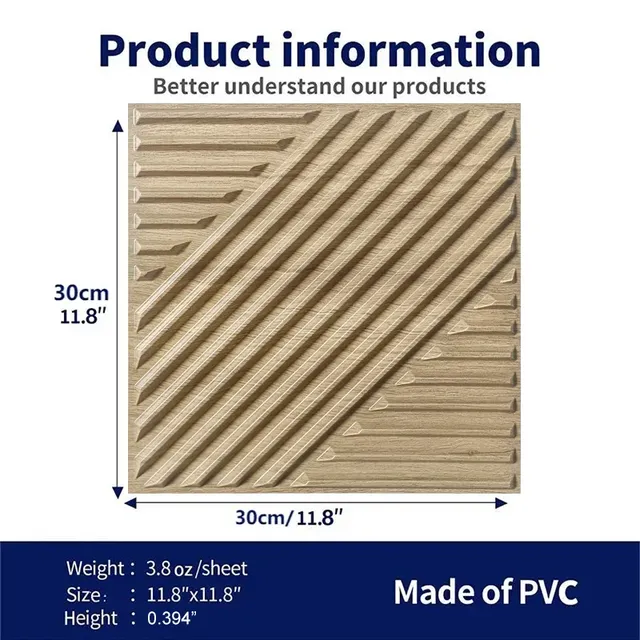 Panneaux muraux texturés en faux bois – vue 5