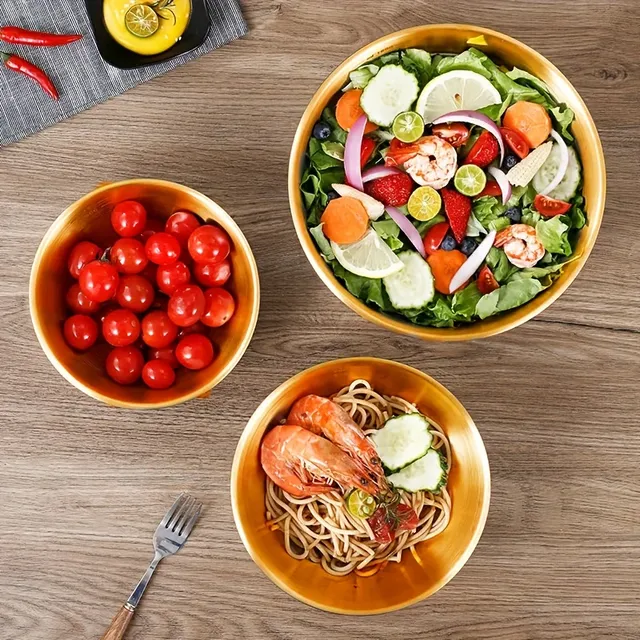 Bassin à salade en acier inoxydable 3 pièces – vue 3