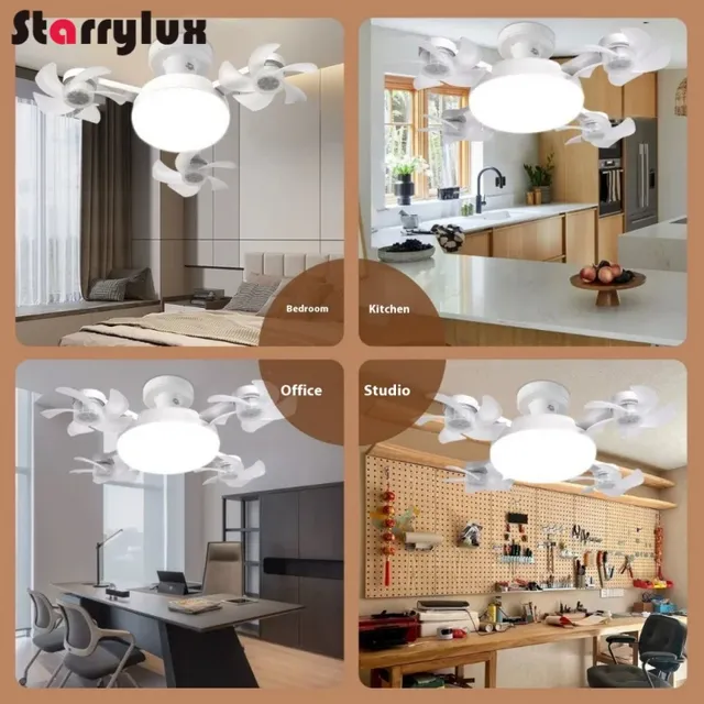 Ventilateur LED intelligent et silencieux avec vis E27 – vue 4