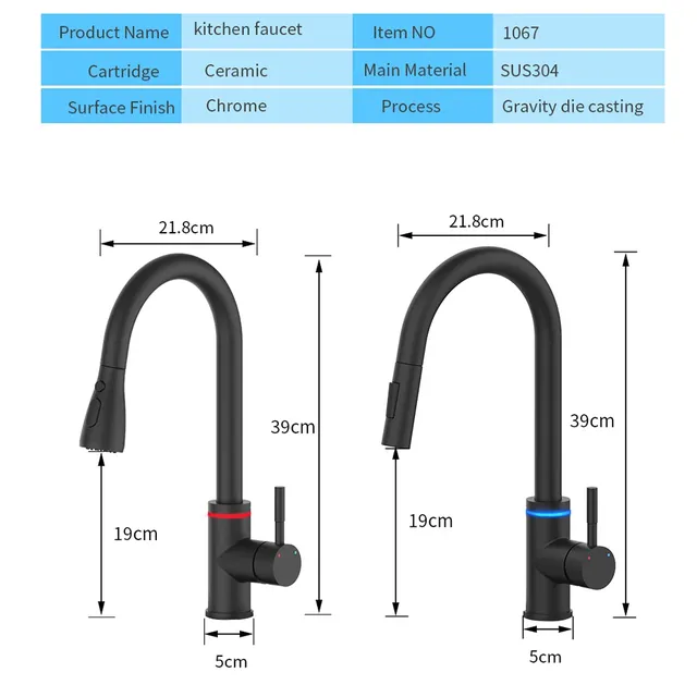 Smart Touch Noir Cuisine LED F/05 et Grue Pour Capteur… – vue 6