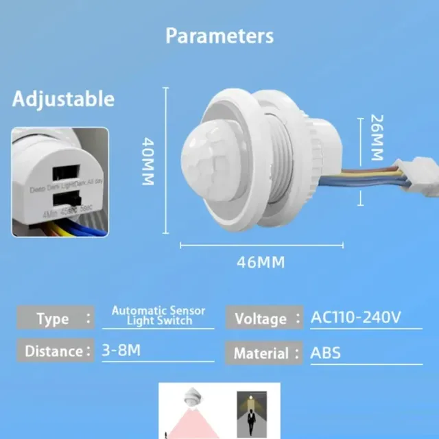 Détection de commutateur intelligent PIR pour intérieur… – vue 2